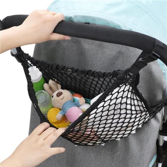 Universal Stroller Organizer Mesh Bag Large Storage Net Baby Stroller Accessorie - Picture 7 of 8